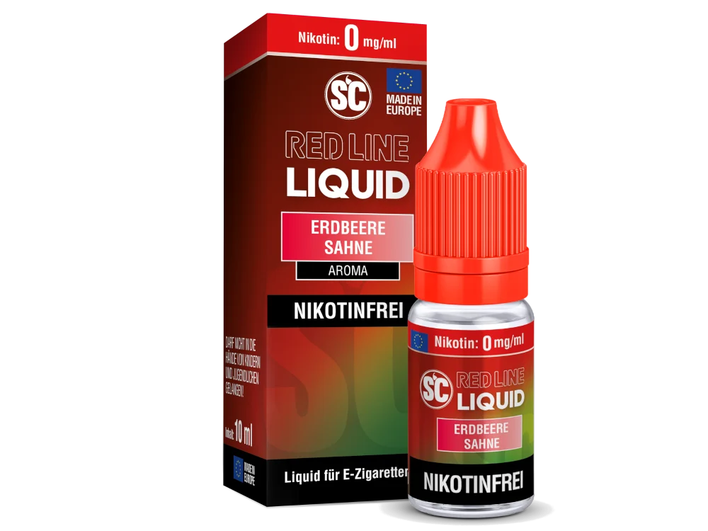 SC - Red Line - Erdbeere Sahne - Nikotinsalz Liquid - Image 2
