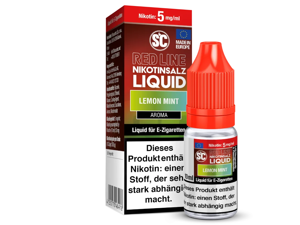 SC - Red Line - Lemon Mint - Nikotinsalz Liquid - Image 2
