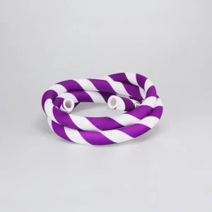 Silikonschlauch – Matt / Striped / Lila-Weiß