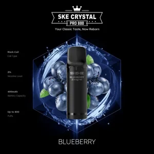 SKE Crystal Pro 800 – Blueberry – 20mg Nikotingehalt