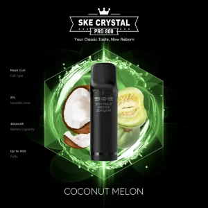 SKE Crystal Pro 800 – Coconut Melon – 20mg Nikotingehalt