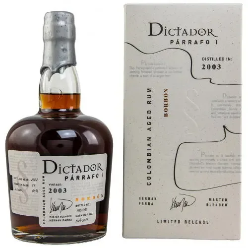 Spirituosen: Dictador Párrafo I Borbón Vintage 2003 Rum 41% Vol. 700ml