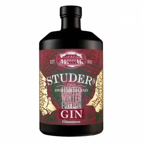Spirituosen: Studer Swiss Highland Sloe Gin Cinnamon 26,6% Vol. 700ml