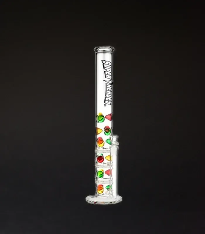 Super Heroes | Glasbong | Ice Zylinder | 43,5 cm hoch | 18,8er Schliff