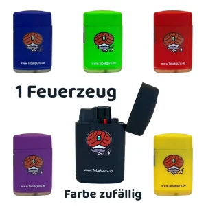 Tabakguru Sturmfeuerzeug mit Deckel, Jet-Flamme (Farbe nicht wählbar)