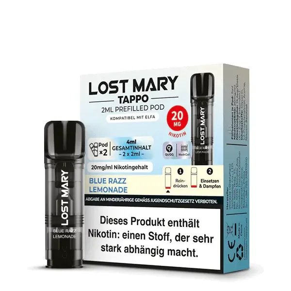 Tappo Pod (2er Set) – Blue Razz Lemonade (Blaubeere Himbeere Limoande)