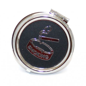 Taschenaschenbecher Rund Smoking Schwarz