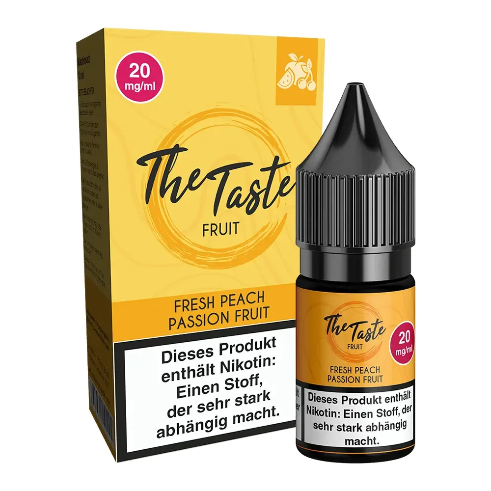The Taste – Fresh Peach Passion Fruit – NicSalt (Nikotinsalzliquid, 10 ml, 50% VG / 50% PG)
