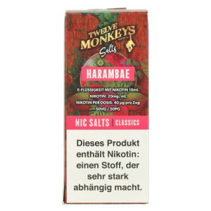 Twelve Monkeys Harambae Nic Salt 10ml