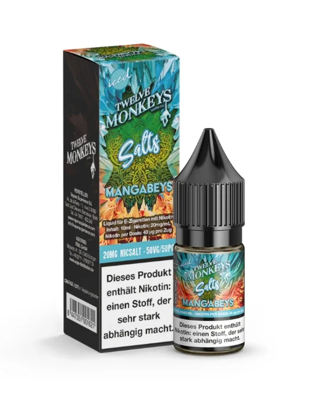 Twelve Monkeys Iced Mangabeys Nikotinsalz Liquid 10ml