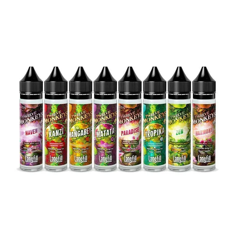 Twelve Monkeys – Longfill Aroma 10ml – Alle Sorten im Set