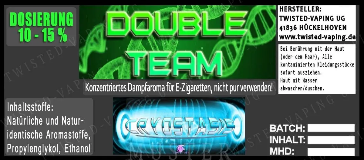 Twisted Flavors-Aroma (10 ml) Cryostasis Double Team