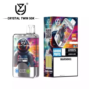 UZY CRYSTAL TWIN 50K Züge Einweg E Zigarette Digital Display Wiederaufladbar