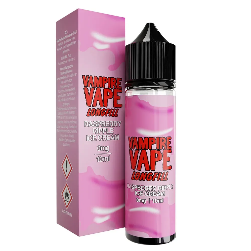 Vampire Vape Longfill – Raspberry Ripple Ice Cream – 10ml Aroma in 60ml Flasche