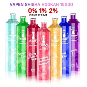 VAPEN Shisha Hookah 15K Züge Einweg E Zigarette Wiederaufladbar Nikotinfrei