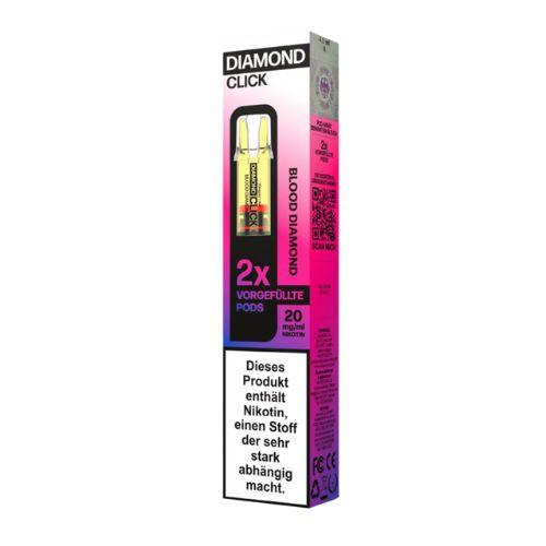 Vapes Bars Diamond Click Blood Diamond Prefilled Pod 2x2ml 20mg