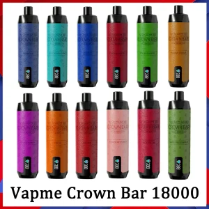 VAPME CROWN BAR PRO MAX 18K Züge Einweg E Zigarette Wiederaufladbar