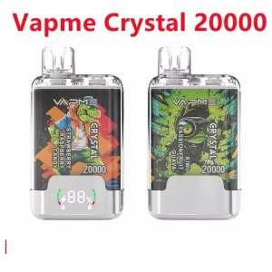 VAPME Crystal 20K Züge Einweg E Zigarette Digital Display Wiederaufladbar
