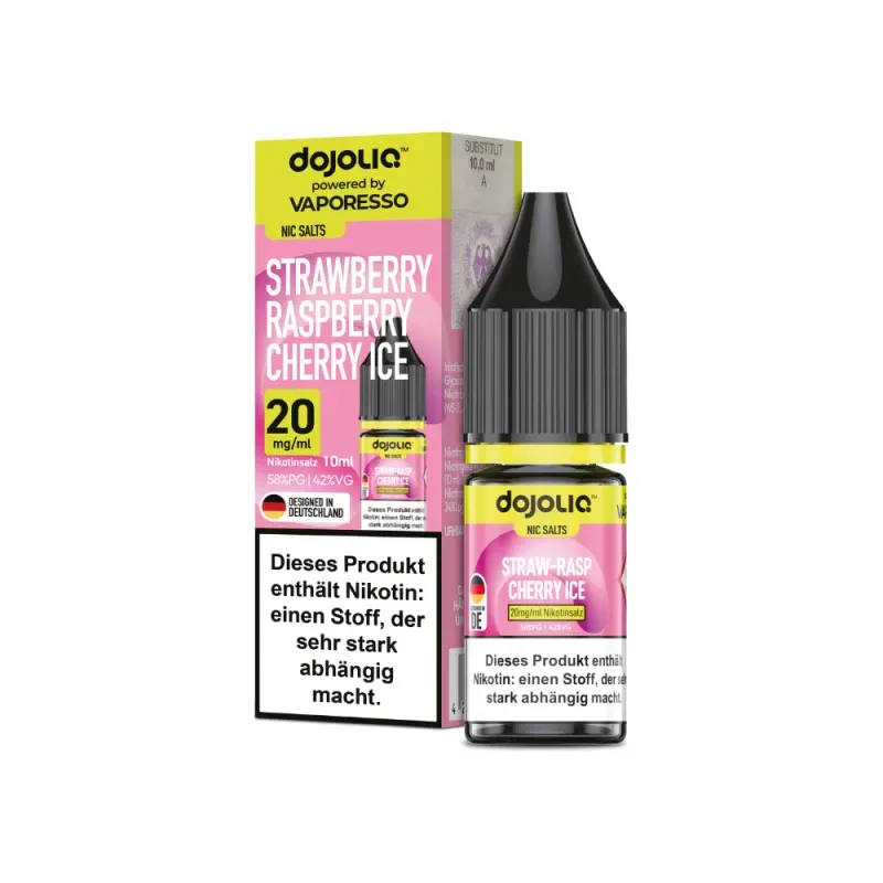 Vaporesso – Dojoliq – Strawberry Raspberry Cherry Ice – Nikotinsalz Liquid 20 mg/ml