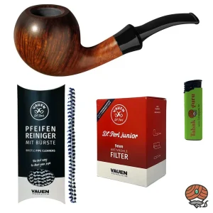 VAUEN Pfeife Vintage 1077, braun, glatt, 9mm Filter – ANGEBOT mit Zubehör –