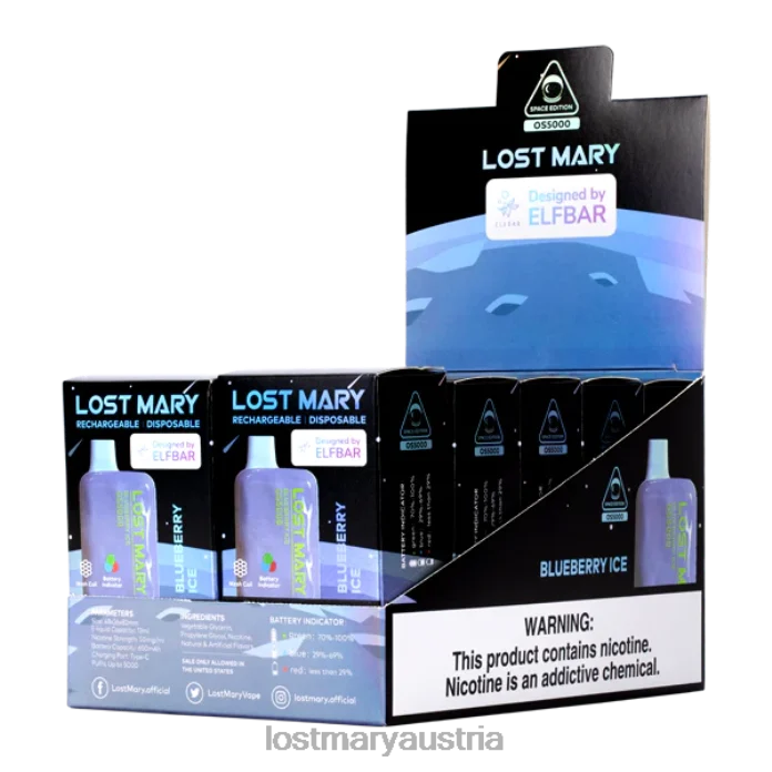 Verlorene Mary OS5000 Blaubeereis- Lost Mary Vape Züge 24NB16 - Image 2