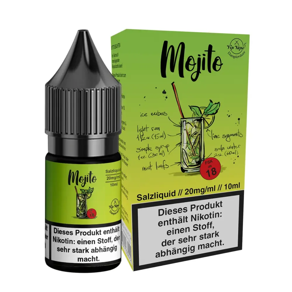 Vip Vape – Mojito – Nikotinsalz (Nikotinsalzliquid, 10 ml, 50 PG / 50 VG)