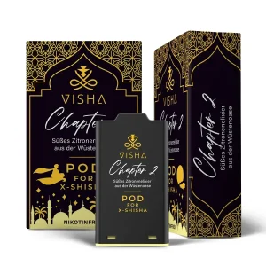Visha X-Bar Shisha Pod Süßes Zitronenelixier – 0 mg/ml