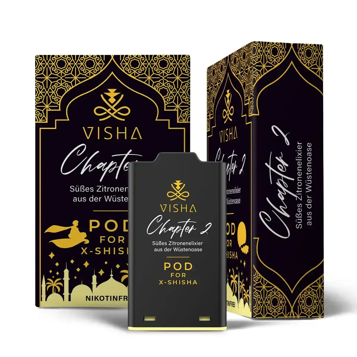 Visha X-Bar Shisha Pod Süßes Zitronenelixier – 0 mg/ml