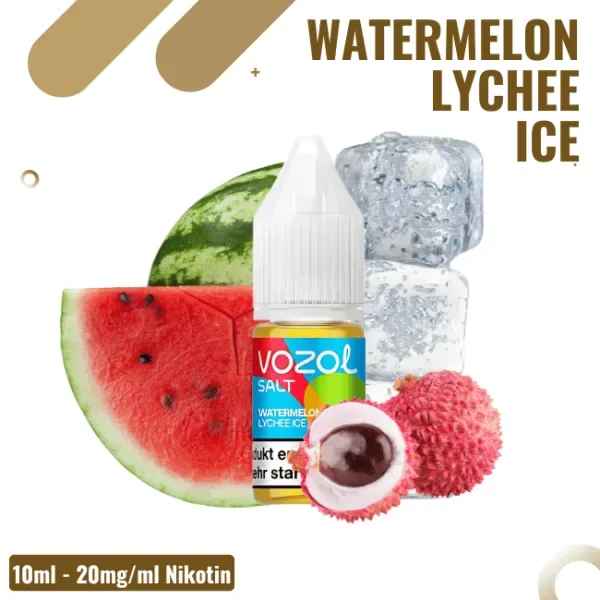 Vozol Liquid NicSalt 10ml – Watermelon Lychee Ice – 20mg Nikotin