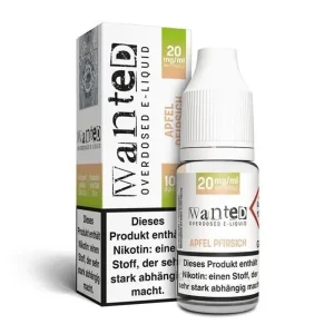 Wanted – Apfel Pfirsich Overdosed 10ml Nikotinsalzliquid (SB) 10 mg