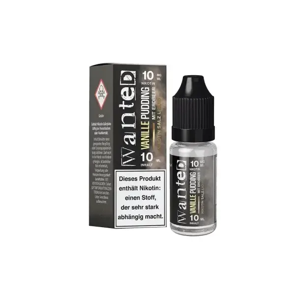 Wanted Overdosed Nikotinsalz Liquid – Vanillepudding Erdbeer 10ml 10mg/ml