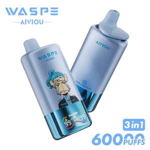 WASPE AIVIOU 60K Züge Einweg E Zigarette Digital Display Wiederaufladbar