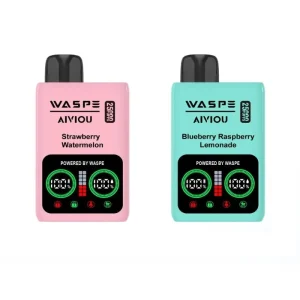 WASPE PUFFS Dual Mesh Box 25K Züge Einweg E Zigarette Wiederaufladbar