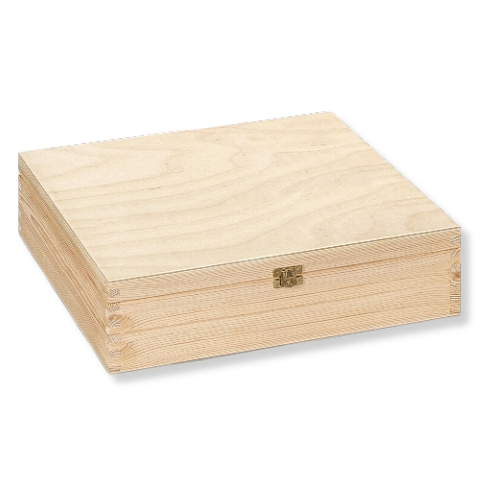 Weinkiste aus Holz für 3 Flaschen mit Schanierdeckel