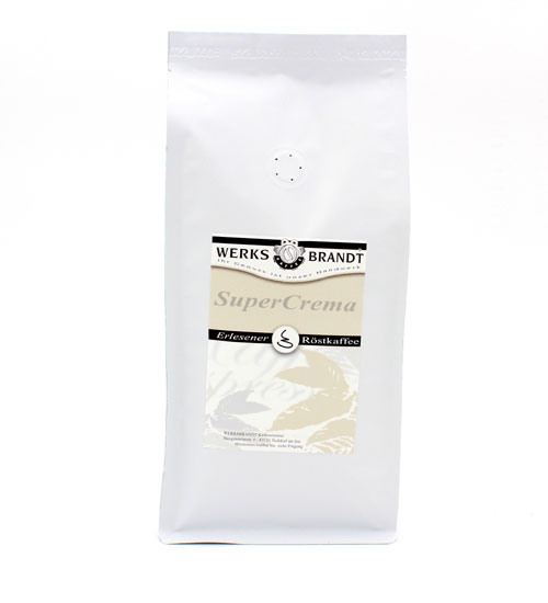 Werksbrandt Kaffee Super Crema 1 kg Bohnen