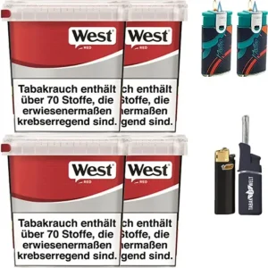 West Red 4 x 190g mit Feuerzeugen