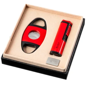 Winjet Zigarren Set, Cutter und Feuerzeug mit Zigarrenablage