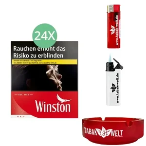 Winston Zigaretten Red XXL (3 Stangen) mit Feuerzeugen