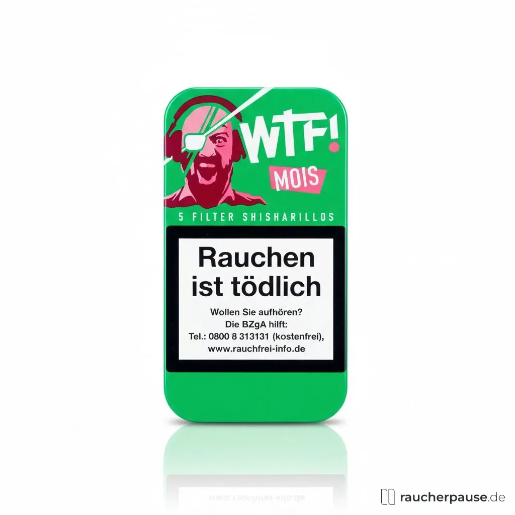 WTF! Shisharillo Mois | 5er Pack | Wassermelonenaroma | Ecuador Shade Deckblatt