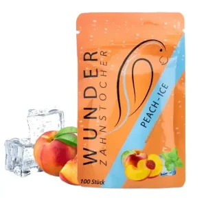 Wunder Zahnstocher mit Geachmack, Pfirsich/Ice Refill Pack 100 Stk.