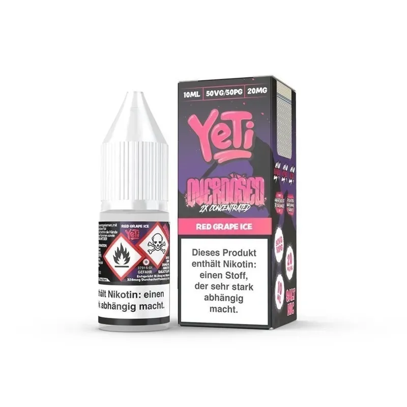 Yeti Overdosed- Red Grape Ice 10 ml NicSalt Liquid