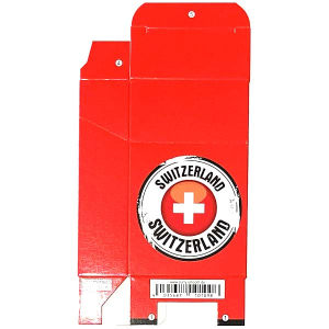 Zigaretten-Faltschachtel Switzerland Kreis Motiv 20er