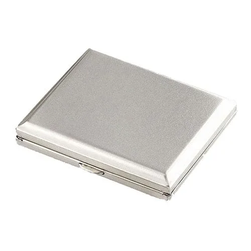 Zigarettenetui 18er mit Innenclips aus Metall satiniert in silber matt