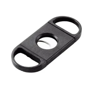 Zigarrencutter aus Kunststoff Edelstahl in schwarz 20 mm Durchmesser
