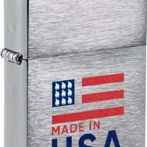 ZIPPO chrom gebürstet color „Made in USA“ 60007378