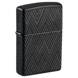 ZIPPO chrom media schwarz matt Abstract Lines 60007393