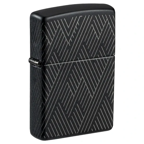 ZIPPO chrom media schwarz matt Abstract Lines 60007393
