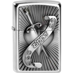 Zippo Feuerzeug Design Schwert und Herz