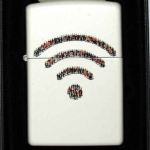 Zippo Feuerzeug WiFi Symbol