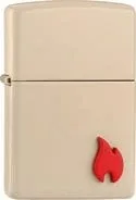 ZIPPO Flat sand Emblem „Zippo Flamme“ 2007969